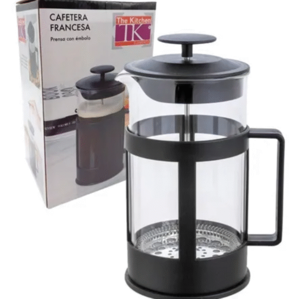 Cafetera Prensa Francesa 350ml A Embolo Vidrio Y Plastico
