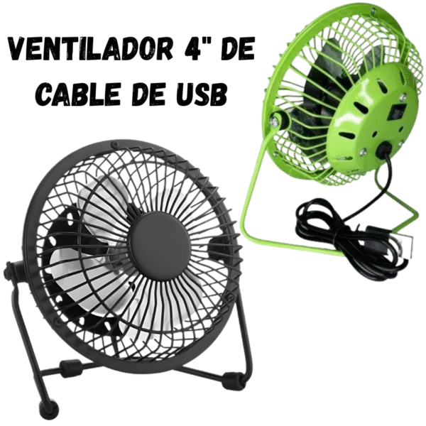 Ventilador Abanico USB Portátil Refrigerador Potente Silencioso 4" PULGADAS Discreto HJ-S-13