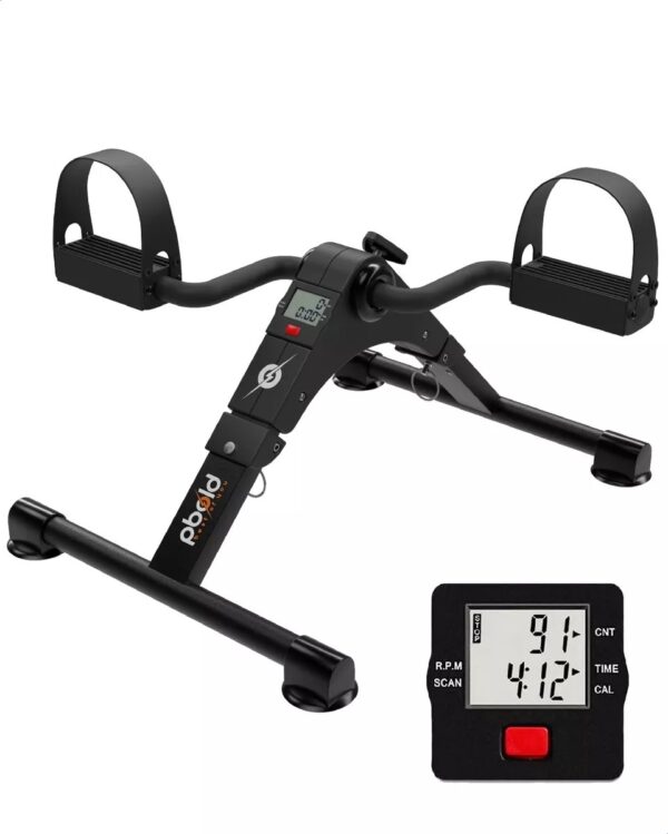 Minibicicleta Mini Pedal para ejercitar los pies y los brazos plegable con pantalla Pbold